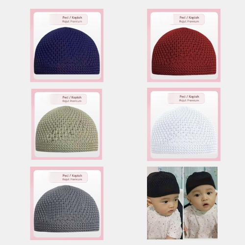 Peci Bayi Laki Laki Kopyah Kopiah Rajut Anak Bayi Balita Newborn Baru Lahir Usia Umur 1 2 3 4 5 6 7 