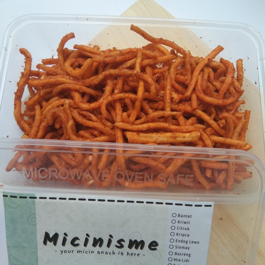 

SISTIK PREMIUM PEDAS 100G - MAKARONI SISTIK PEDAS KEMASAN BOX PREMIUM - MAKANAN KHAS TASIKMALAYA - MICINISME