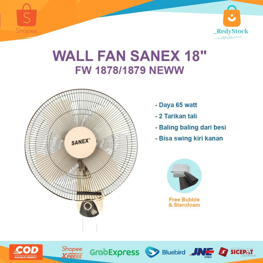 WALL FAN SANEX 18" - FW 1878/1879 KIPAS DINDING KIPAS MURAH KIPAS 18 INCH KIPAS SANEX MURAH KIPAS DI