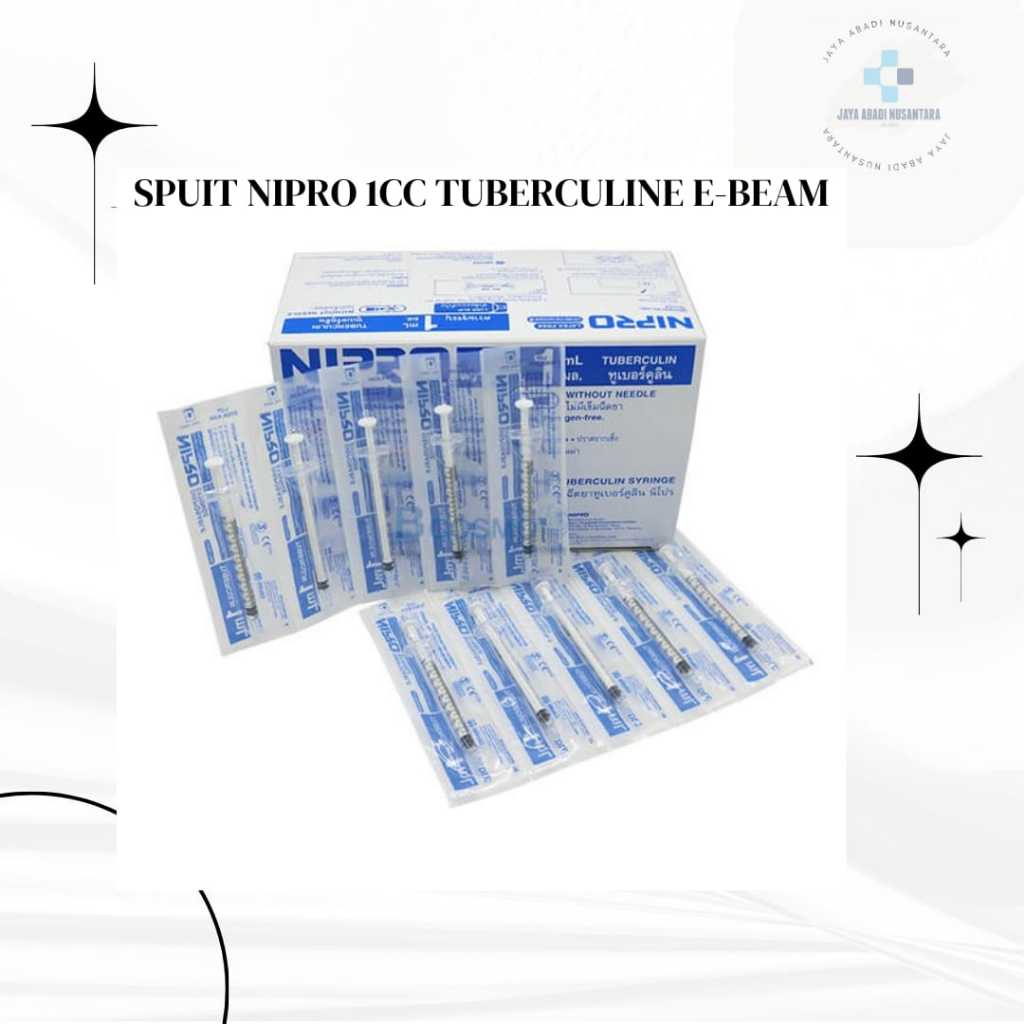 SPUIT NIPRO 1CC TUBERCULINE E-BEAM / DISPOSABLE SYRINGE 1ML