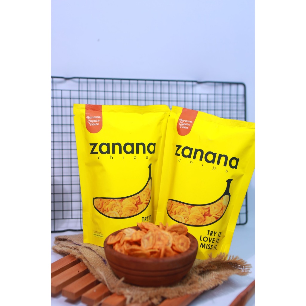 

Zanana Chips Cheese Twist | Keripik Pisang Bumbu Tebal dan Renyah