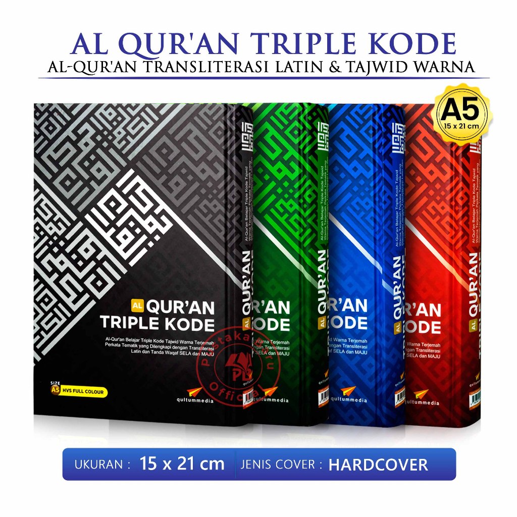 Alquran Kecil AlQur'an Triple Kode Ukuran A5 Terjemah Transliterasi Latin Dan Tanda Waqaf Sela Dan M