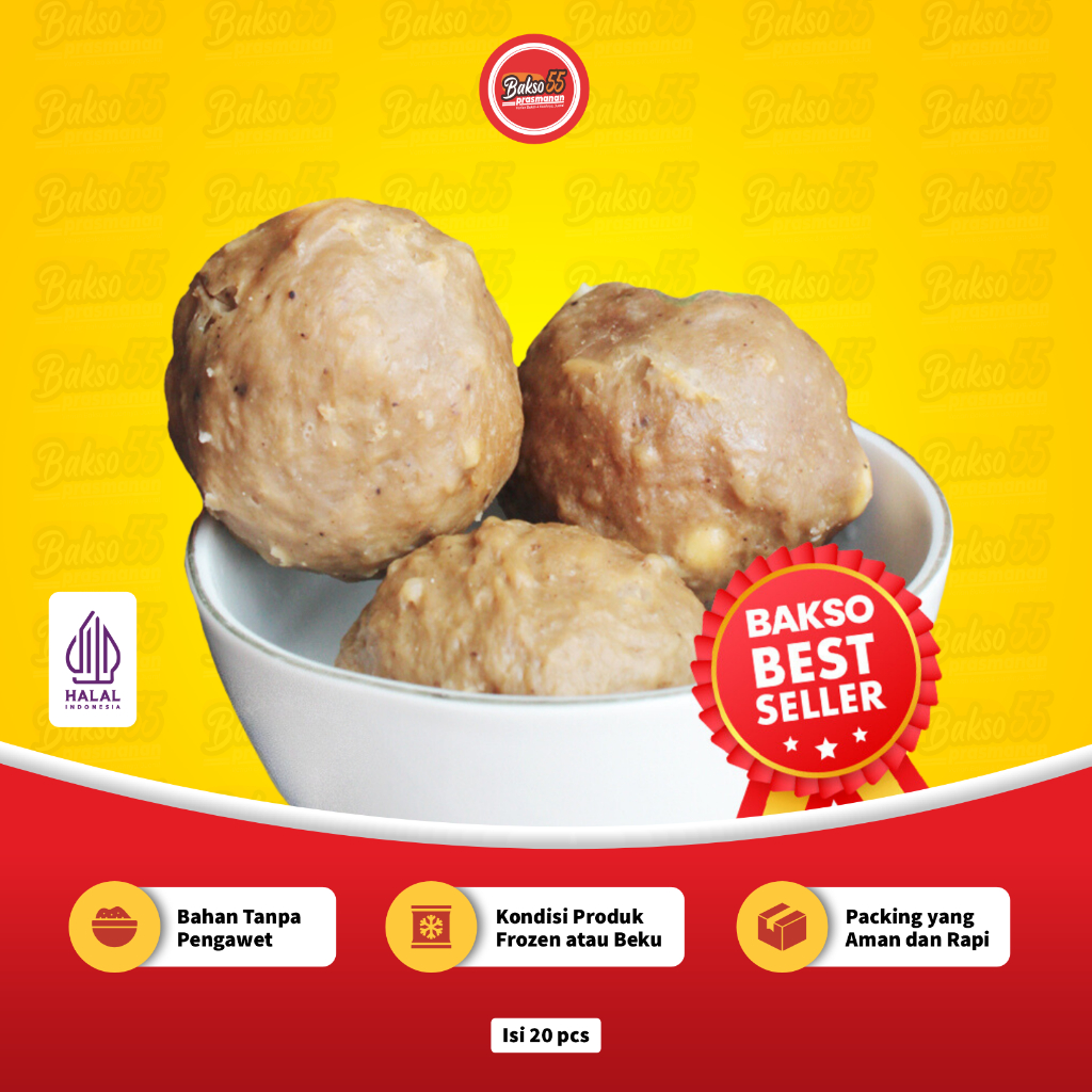 

Bakso Keju 55 Isi Baso 20 Pcs Homemade Lezat Tanpa Pengawet HALAL Frozen Food Berkualitas