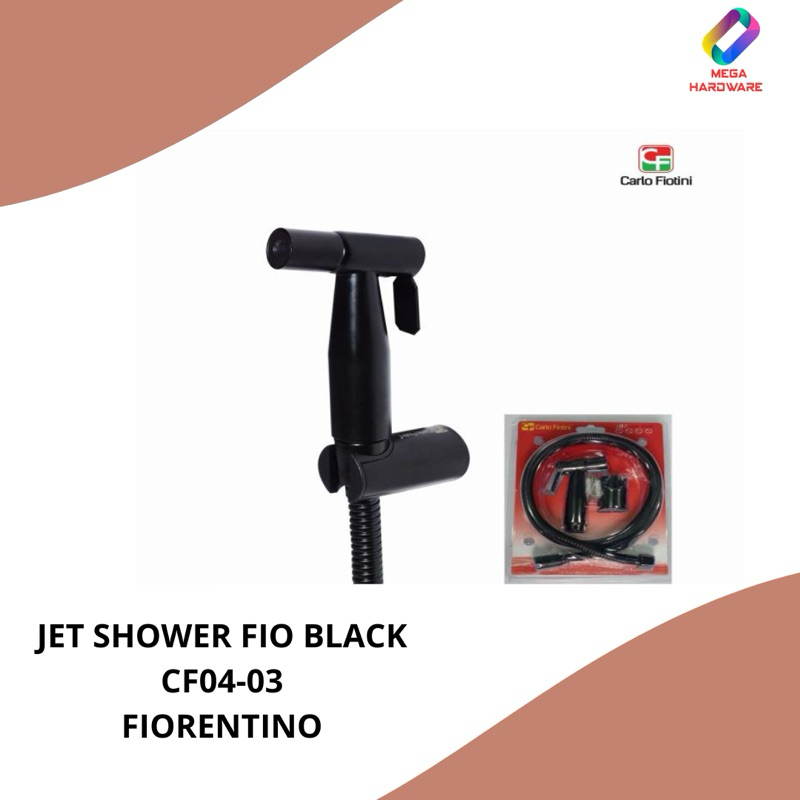 Fiorentino jet shower set chrome & black