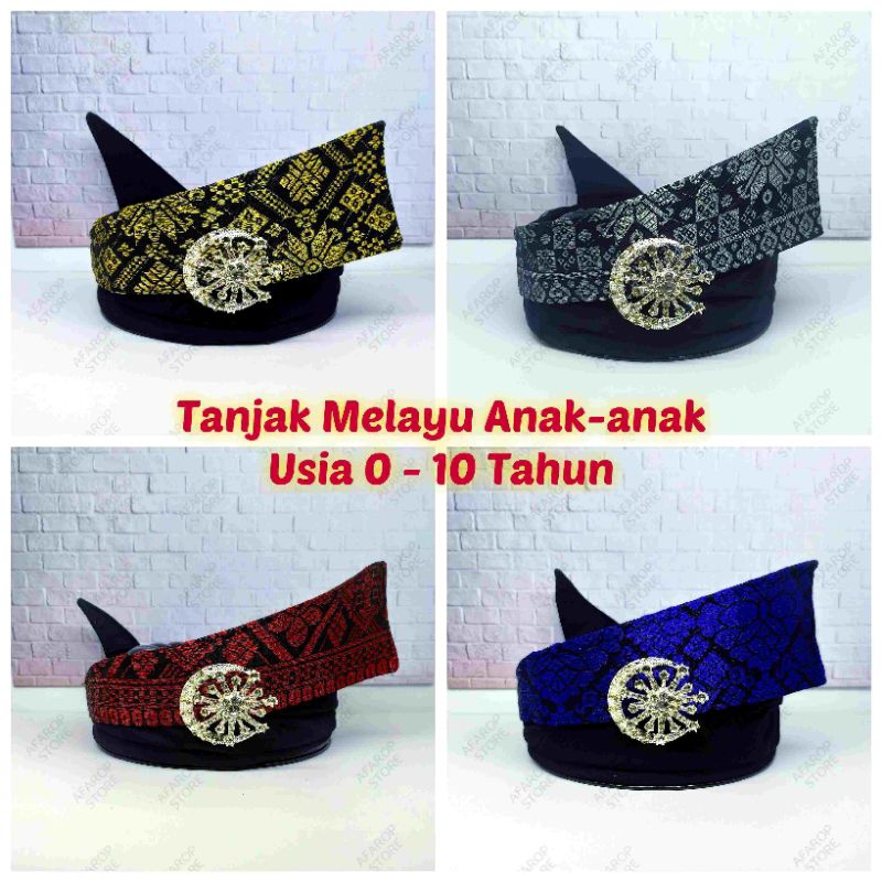 TANJAK MELAYU KHUSUS ANAK UMUR 0-10 TAHUN | MODEL TANJAK DENDAM TAK SUDAH | KAIN KOMBINASI SONGKET