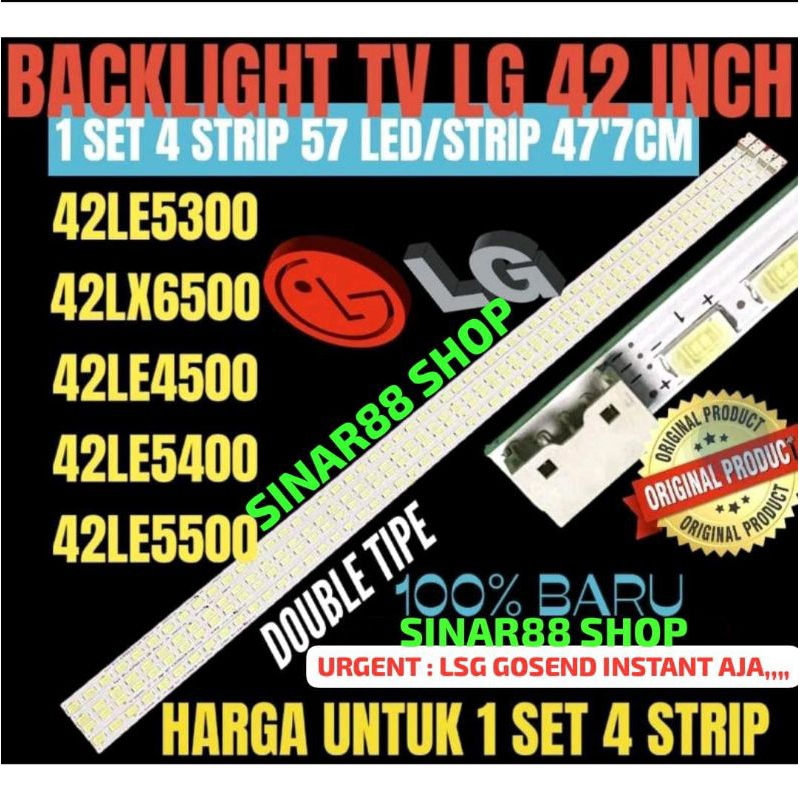 BACKLIGHT TV LG 42 INC 42LE5300 42LX6500 42LE4500 42LE5400 42LE5500 42LE5700 42LE BL LAMPU