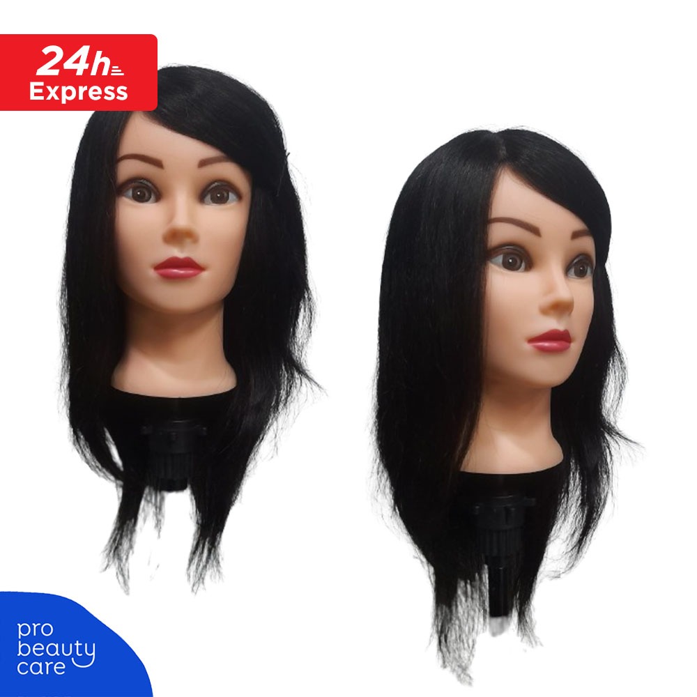 Patung Rambut Kepala Manekin Wanita Rambut Asli (Human Hair) MY-16HH