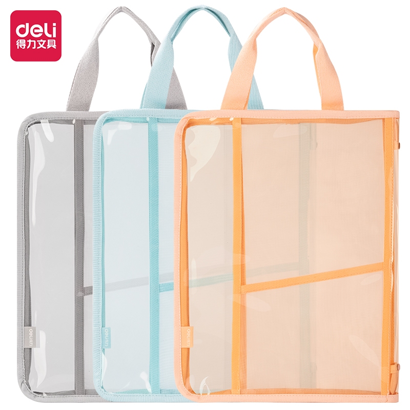 

Deli Zip Bag A4 PP107 - GREY