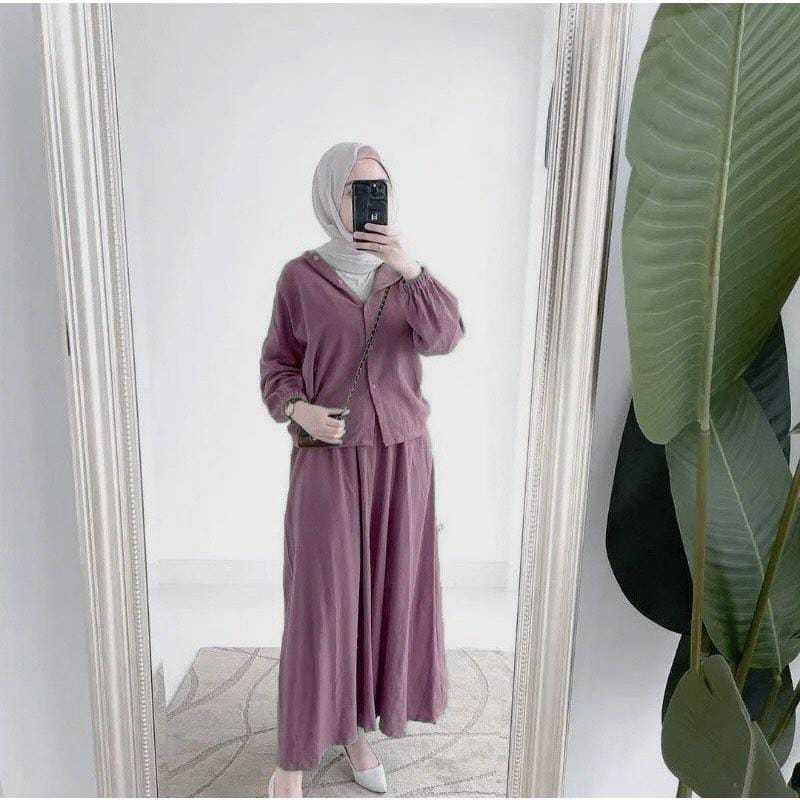 Nazaya setelan rok wanita dewasa one set remaja setelan rok kekinian