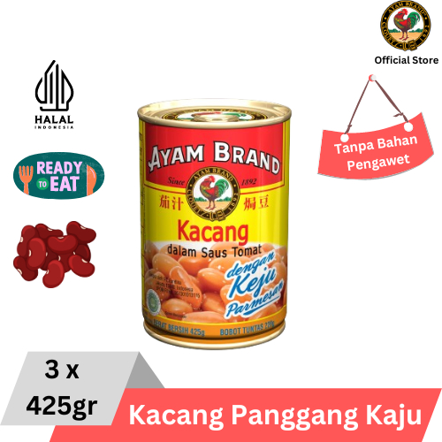 

Ayam Brand - Kacang Panggang Kaleng Saus Keju 3 pcs 425gr