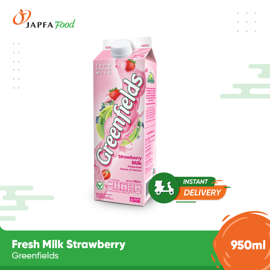 

Greenfields Fresh Milk / Susu Segar Strawberry 950 ml - 100% Fresh Milk dari Greenfields Farm