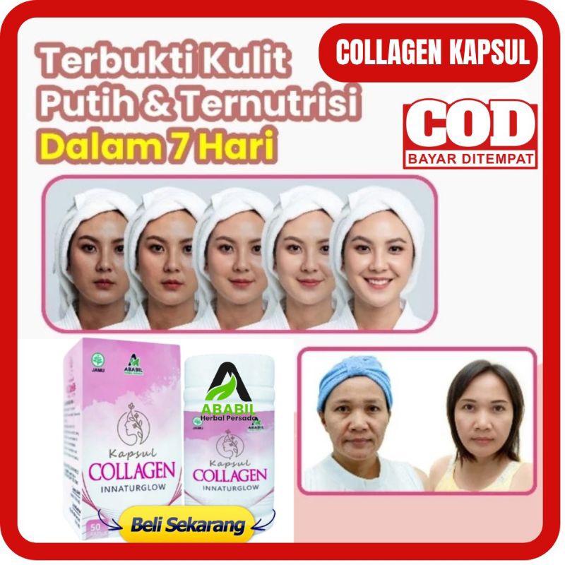 [BISA COD] COLLAGEN KAPSUL ABABIL ISI 50 - KAPSUL COLLAGEN INNATURGLOW COLLAGEN FISH KAPSUL COLLAGEN