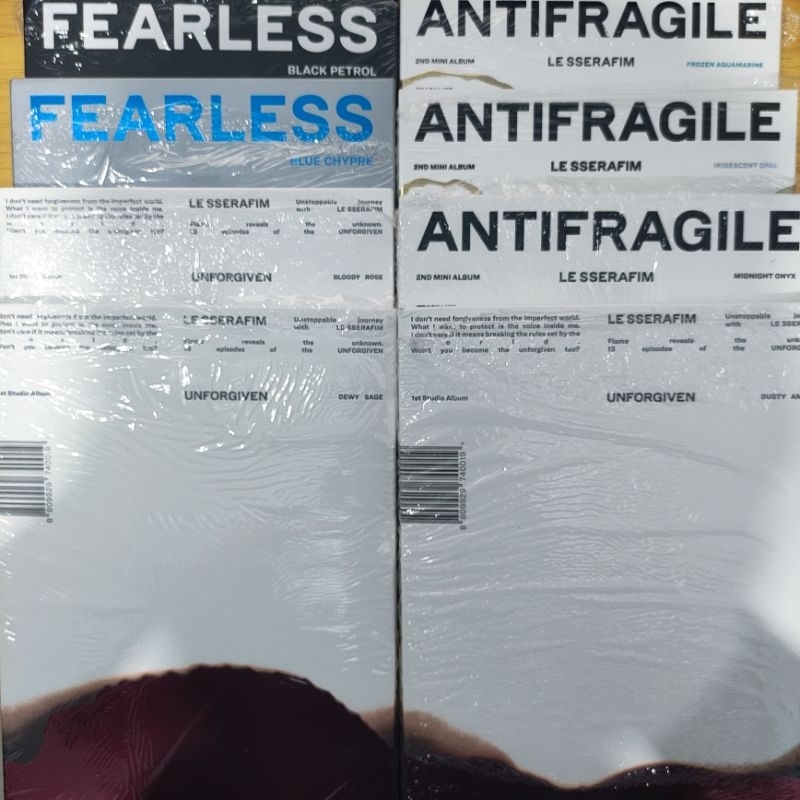 (ALBUM ONLY) LE SSERAFIM FEARLESS ANTIFRAGILE UNFORGIVEN NO PHOTOCARD PC PHOTOBOOK PC YUNJIN KAZUHA 