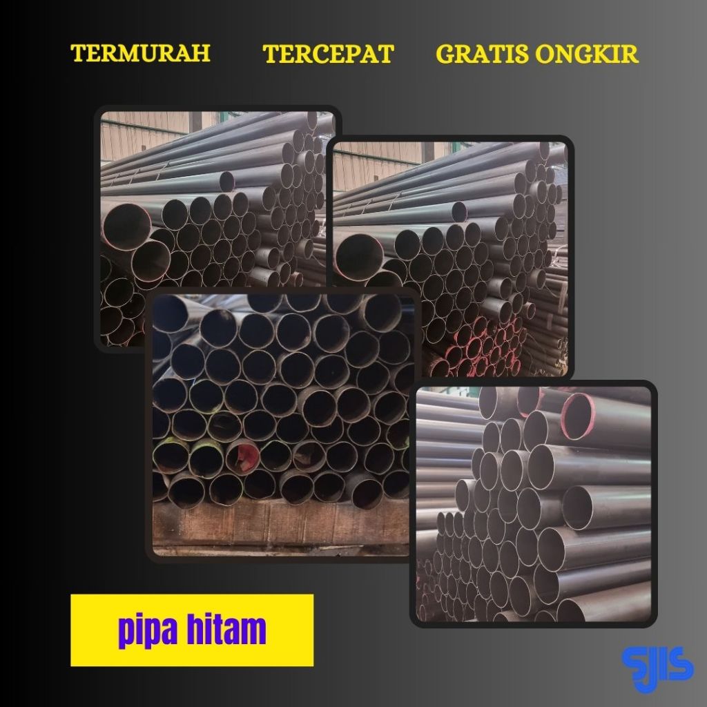 Pipa besi Hitam 1/2" x 1,6mm