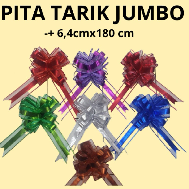 

(1pcs) Pita Tarik / Pita Serut Saten Lux Jumbo 64 mm X 180 mm PITA TARIK SATIN JUMBO