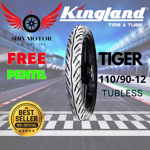 Ban Tubeless Kingland  110/90 12  Free Pentil // Ban Belakang Scoopy