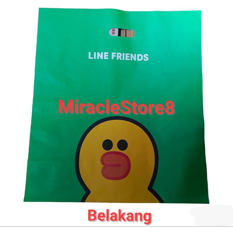Plastic Bag Kantong Plastik Line Character Original LINE FRIENDS Brown Cony