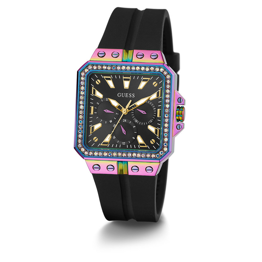 promo GUESS GW0618L3 LIBRA Jam Tangan Wanita Analog Rubber Rainbow Original