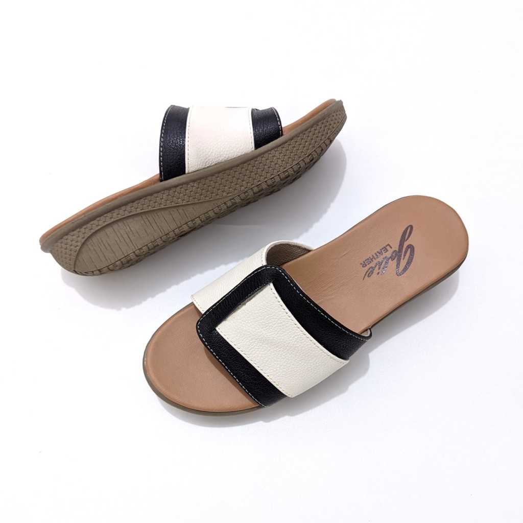 Sandal Kulit Asli Wanita Sendal Wedges Papirut Kulit Garut Hak/heels 3cm