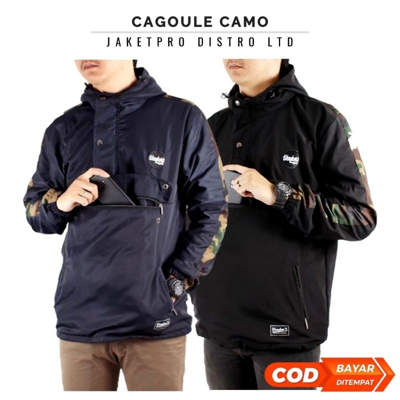 Jaket Cagoule Pria Strip Army / Camo Distro Original Wangkers Tactical