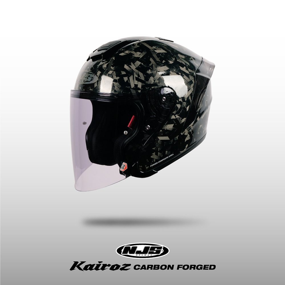 NJS KAIROZ CARBON FORGED - Helm Half Face (FREE PINLOCK) - Helm Half Face | NJS Carbon | Kairoz Carb