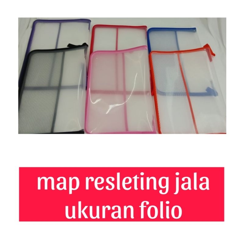 

map jala resleting bag ukuran f4