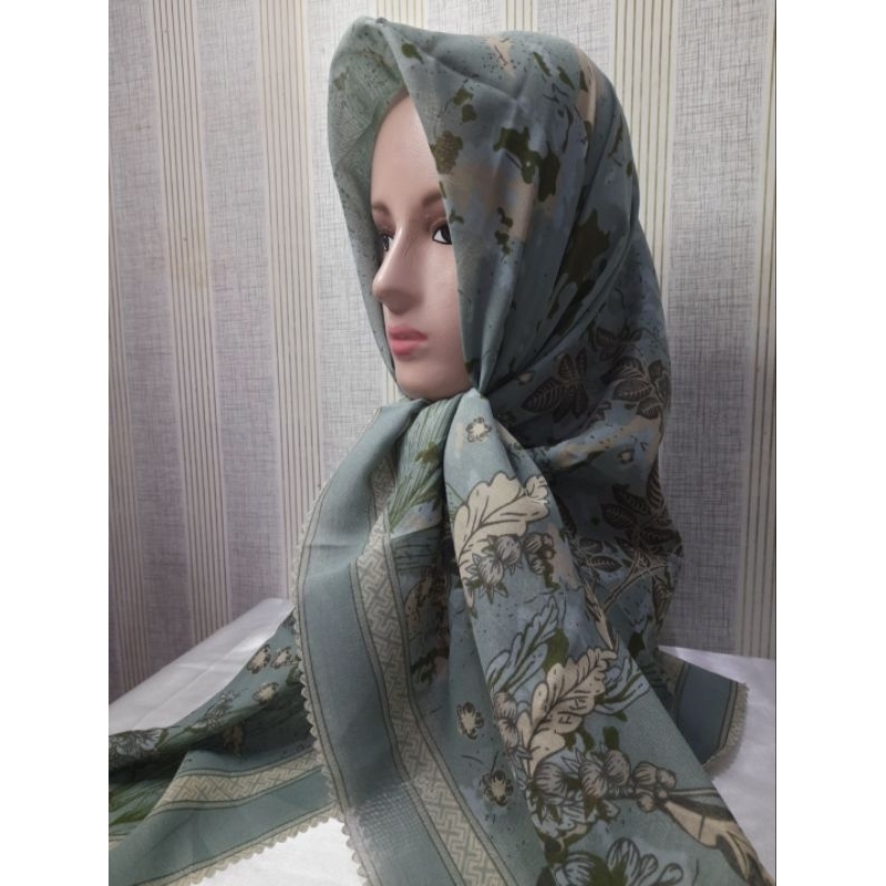 Hijab Segi Empat Bahan Voal Motif Aulia Series 020