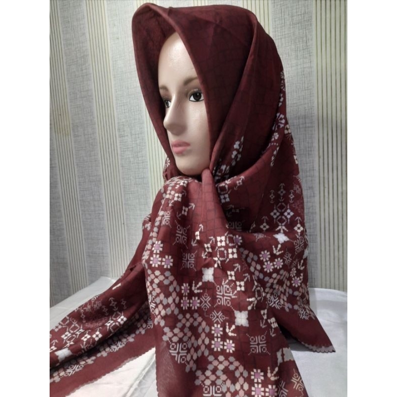 Hijab Segi Empat Bahan Voal Motif Aulia Series 019
