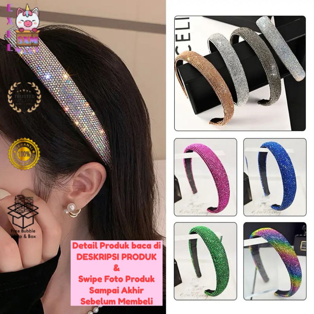 BANDO BANDANA KOREA IMPORT KRISTAL PERMATA KILAU - BANDO BLINK-BLINK