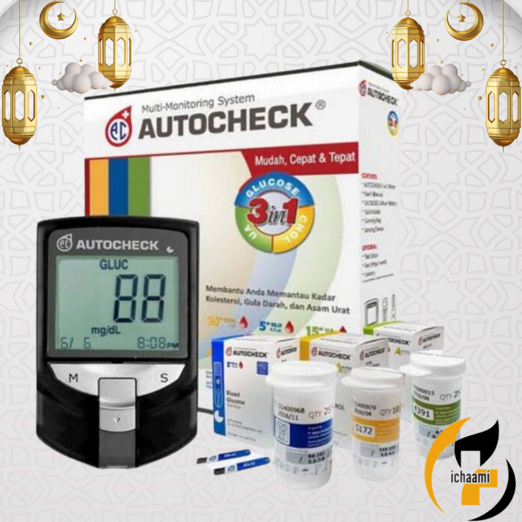 Autocheck Alat Cek Gula Darah 3 in 1