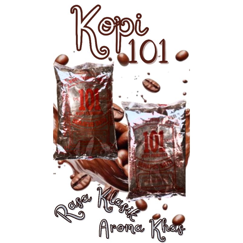 

Kopi 101 Prabumulih 95gr,Kopi Semende,Kopi Robusta,Kopi Bubuk Asli,Kopi Hitam,Kopi Sumsel☕✨