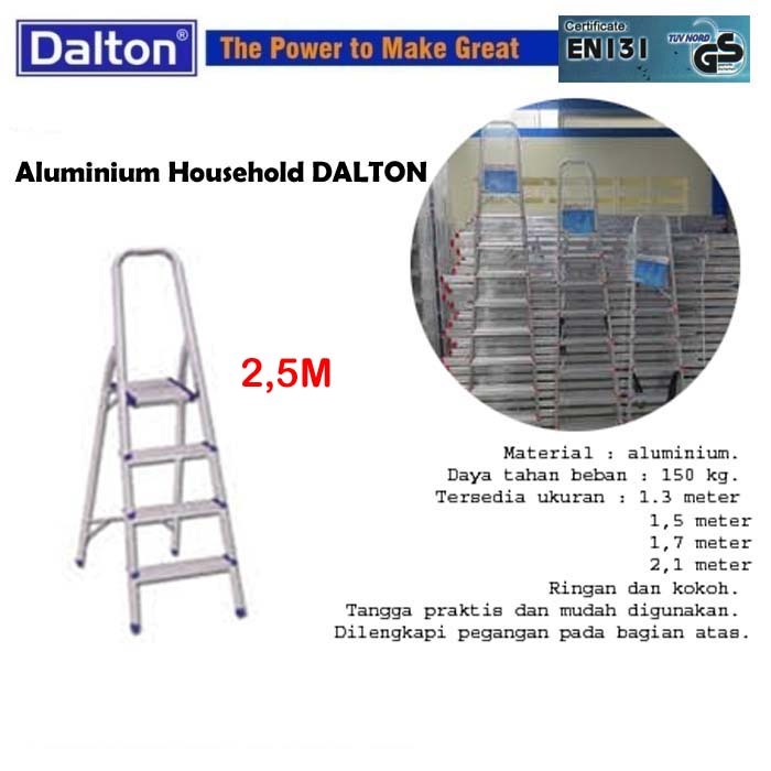 Tangga Lipat Aluminium 2,5m Dalton ML410