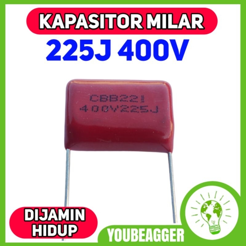 Kapasitor milar 225j 400v