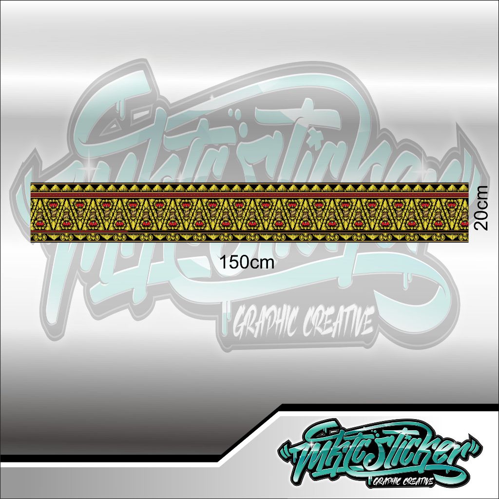 

sticker motif batik warna gold
