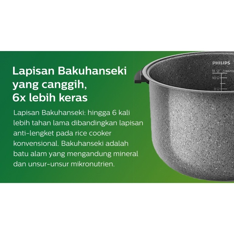 [READY STOK] Philips Inner Pot/ Teflon Philip Rice Cooker Bakuhanseki Untuk HD4515 PANCI