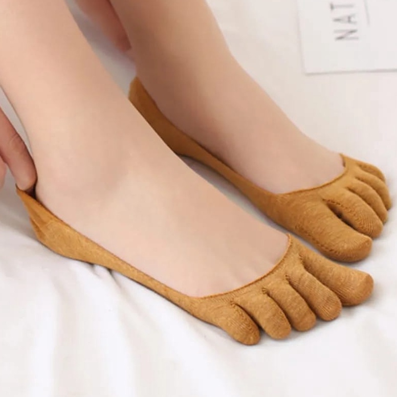 Sale Bellino  Kaos Kaki Jari Five Fingers Uni Kaus Kaki Hidden socks Wanita Full 5 Jari Kaus Kaki Ta