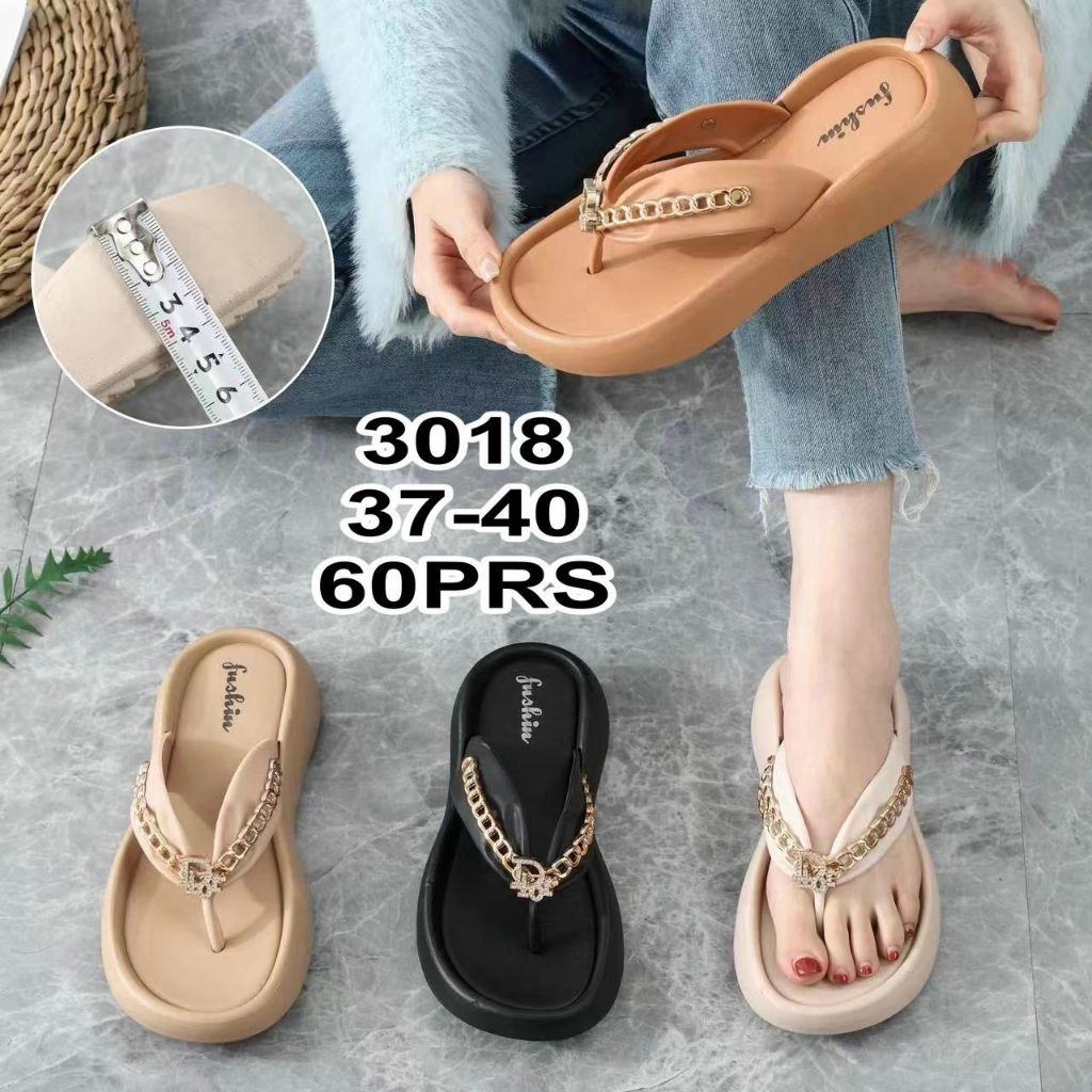 Sandal Jepit wanita Jelly Wedges Kekinian Import MJ-3018