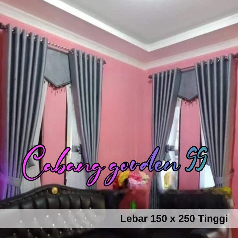 1st poni gorden blackout panjang 150cm 2 meter tinggi 250cm tirai jendela minimalis