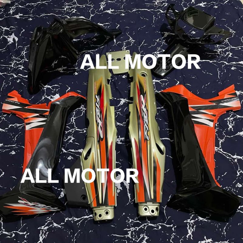 Cover Body Fizr F1zr Milenium Gold Hitam Orange Full Set Halus Cover Bodi Yamaha Fiz r