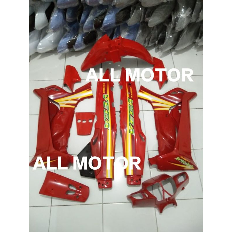 Cover Body Vega Old Vega R Lama Merah  Full Set Halus Cover Bodi Yamaha Vega R Lama Old
