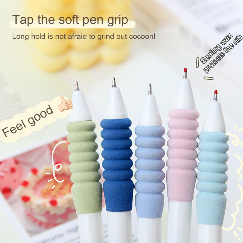 

Pulpen Gel Hitam 0.5mm Desain Awan Mekanik Polos Isi Warna Warni Cloud Holding Finger Brush Pen Comfortable Aesthetic