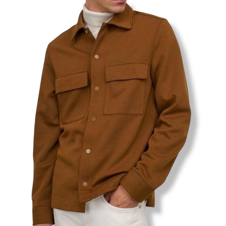 ART I59V Jaket Kemeja Flecee tebal  Jaket Sweater