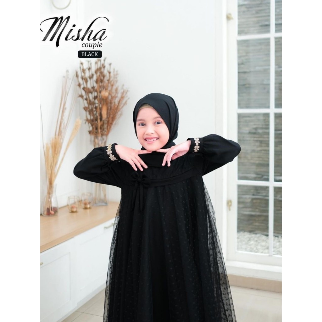 MISHA / GAMIS ANAK / BAJU PESTA / FREE HIJAB