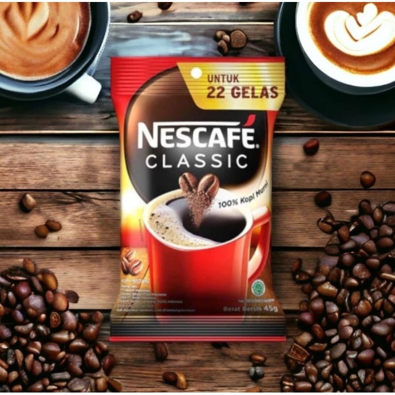 

Original Nescafe Classic 45gr Kopi Bubuk Instant Tanpa Gula & Ampas