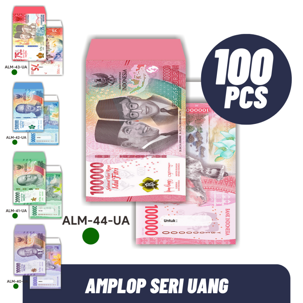 

PROMO PAKET 100 PCS AMPLOP LEBARAN MOTIF UANG - TERLARIS