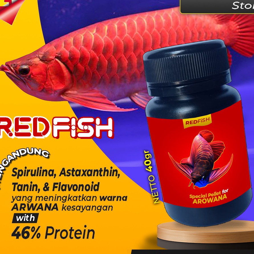 Penawaran Menarik Pelet Ikan Arwana REDFISH Makanan Pakan Ikan Arwana Super Red Golden Red Silver Red Jardini Silver