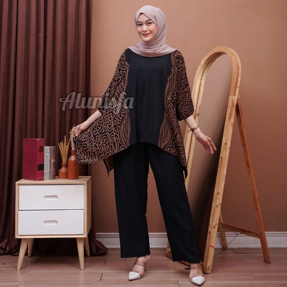 ART O36R NEW ARRIVAL Setelan ONE SET Rayon Oversize CP Waka Jumbo Fit XXXL Busui Friendly