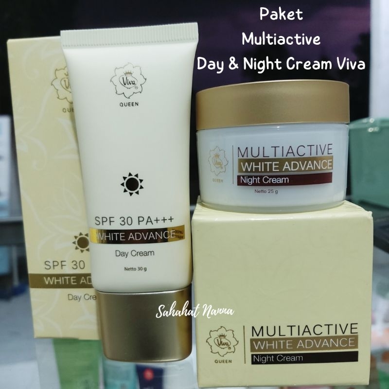 Paket Viva Multiactive White Advance Day & Night Cream Premium / Viva Paket Siang Malam Multiactive 