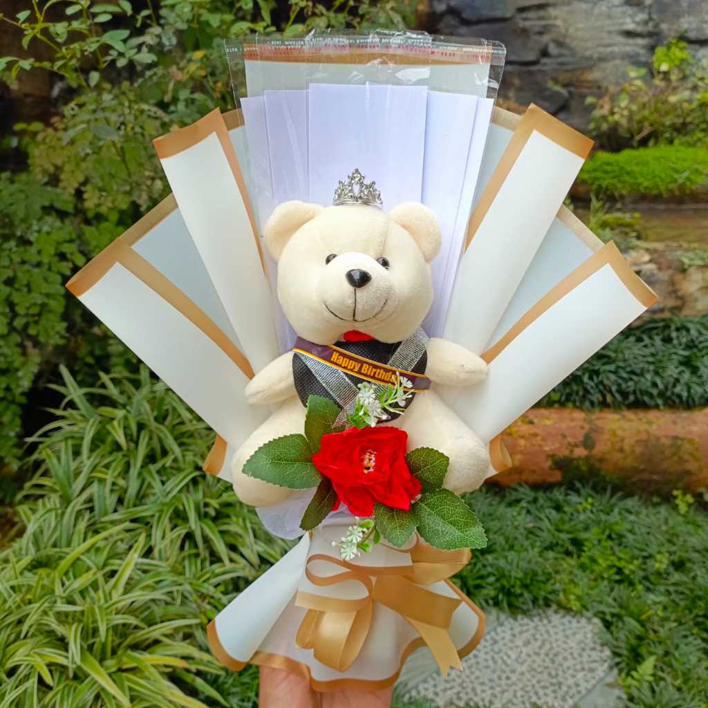 Buket Boneka Ulang Tahun dan uang kosong / Buket Boneka / Buket Hadiah/ buket kosongan