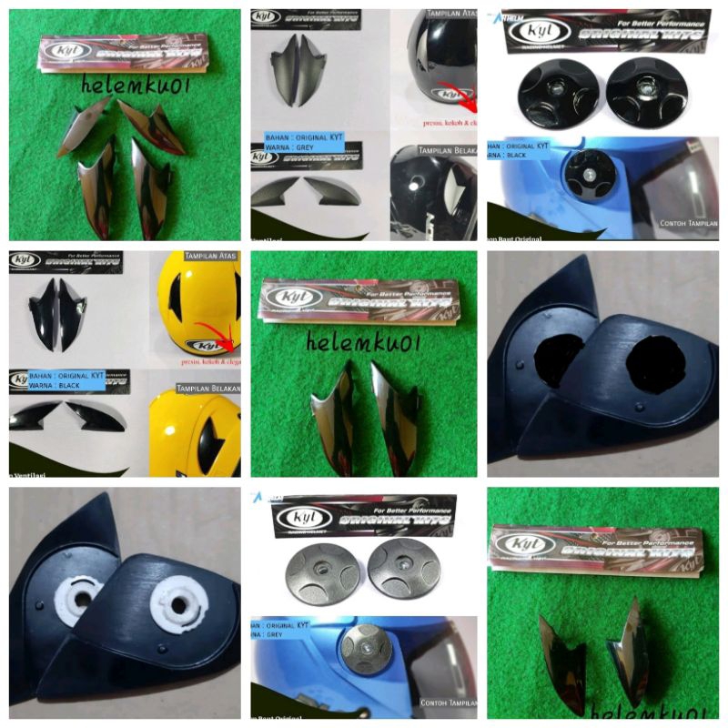 knob ventilasi helm kyt vision original
